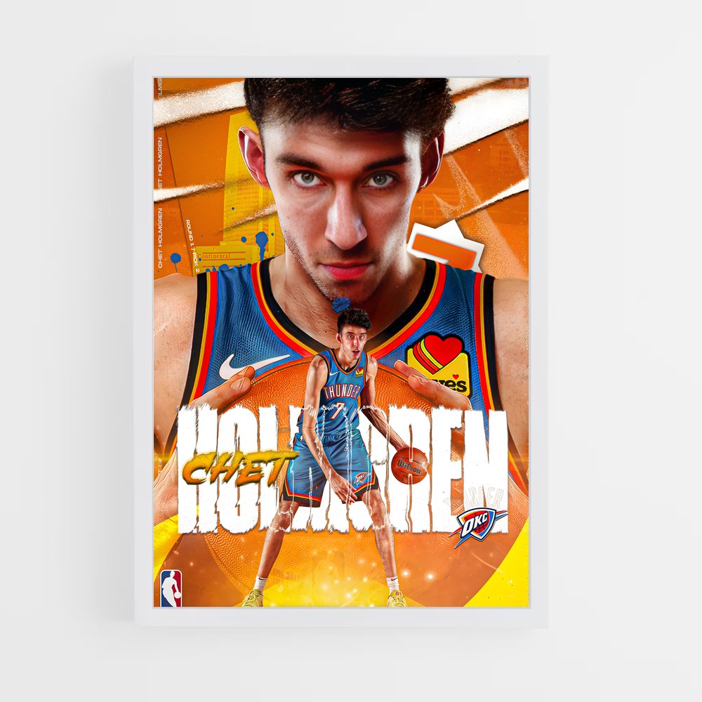 Poster Chet en Couleurs – affiche Basketball (vue 3)